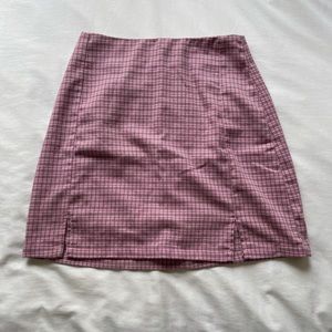 Pink plaid skirt from Brandy Melville